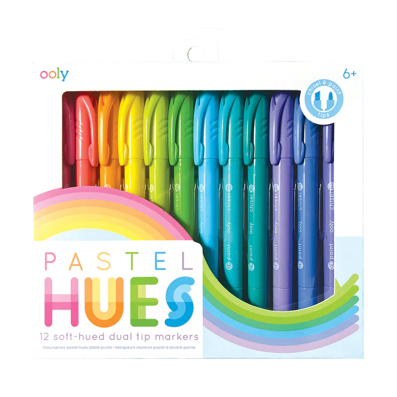 Ooly Pastel Hues: Soft-Hued Dual Tip Markers (Set of 12)