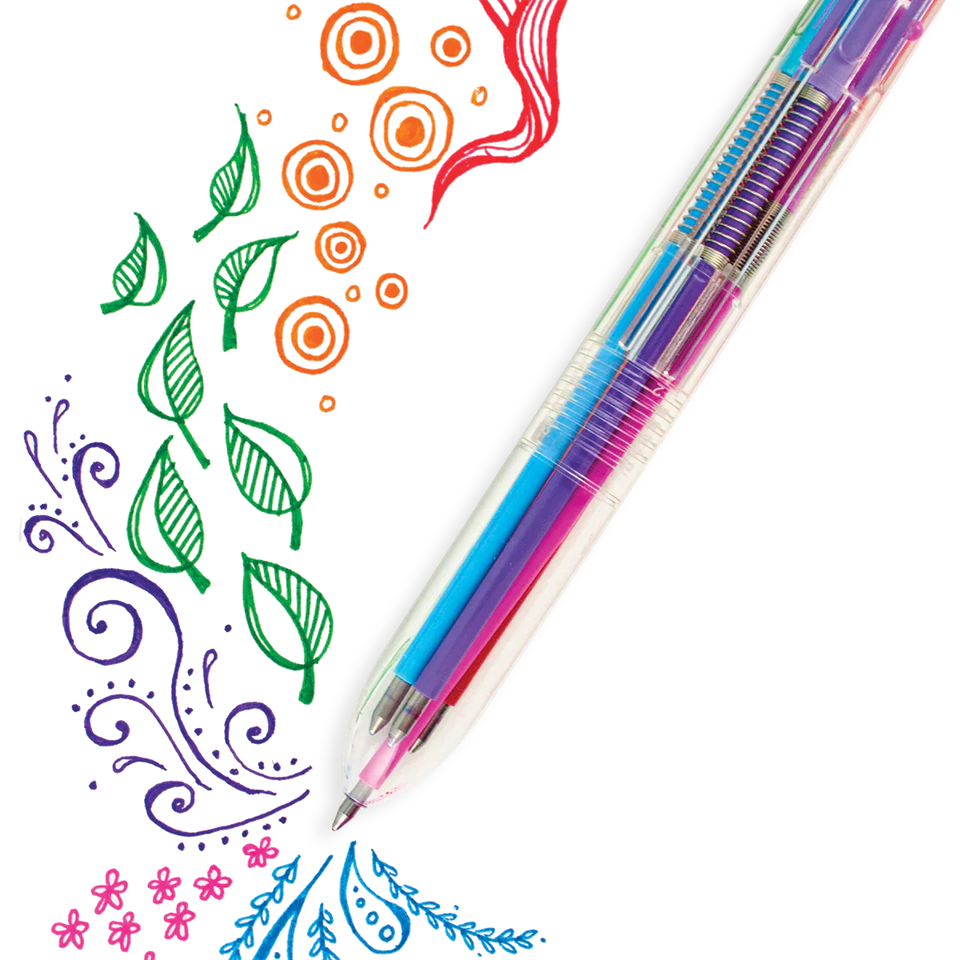 Ooly 6 Click Multi Color Gel Pen - Fine Tip