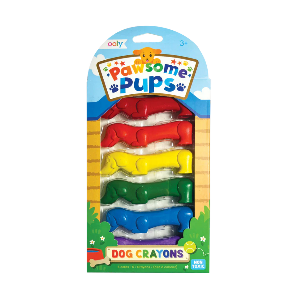 Ooly Pawsome Pups Dog Crayons - Set of 6