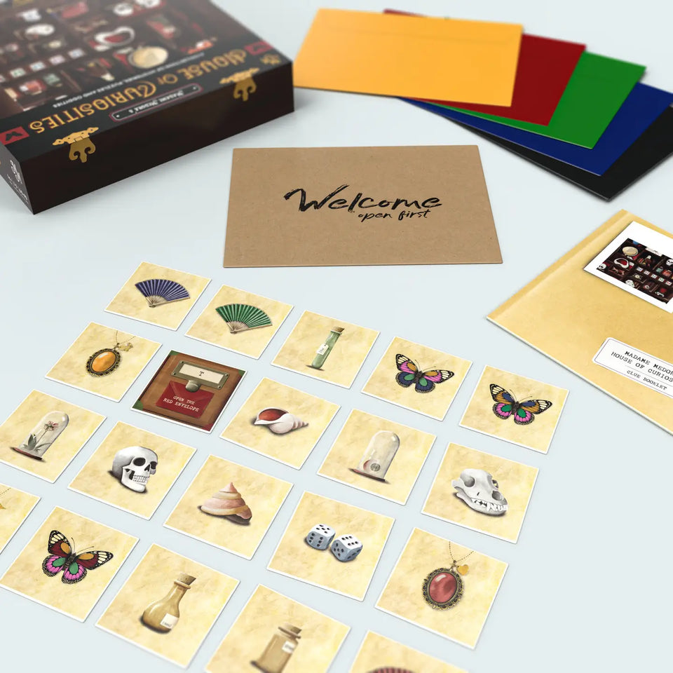 Project Genius® Madame Medora's House of Curiosities Escape-Room Board Game