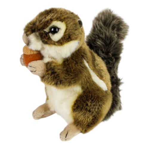 Leosco Lifelike Squirrel Plush - Cuddly 7 Inch Brown Squirrel