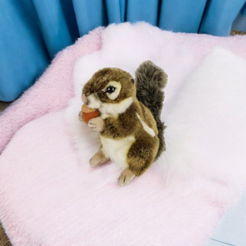 Leosco Lifelike Squirrel Plush - Cuddly 7 Inch Brown Squirrel