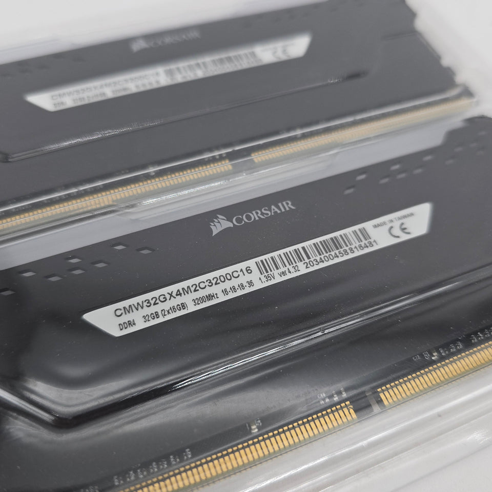 32GB Corsair Vengeance RGB Pro 3200MHz. CL16-18-18-36. 2x16GB Sticks. DDR4 Desktop Memory