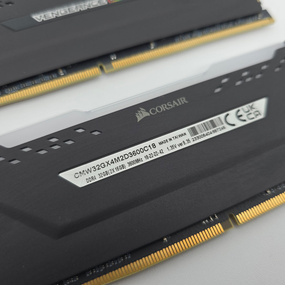 32GB DDR4 Corsair Vengeance RGB PRO 3600MHz. 2x16GB Sticks. CL18-22-22-42