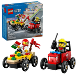 LEGO® City Pizza vs. Fire Truck Race Car Pack 60458