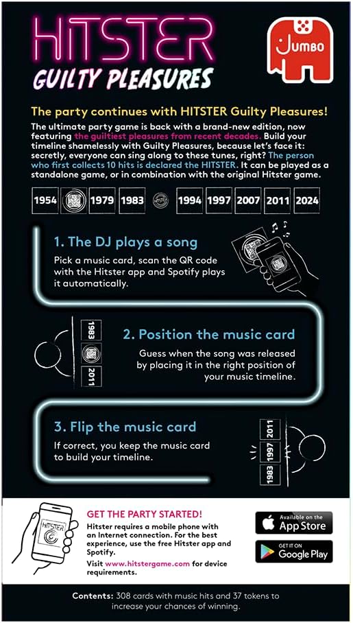 Hitster Guilty Pleasures The Music Party Game