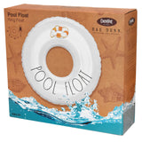 Rae Dunn 48 CocoNut Inflatable Pool Ring Float - Durable. Anti-Leak Design