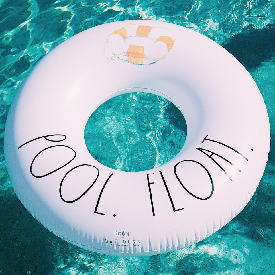 Rae Dunn 48 CocoNut Inflatable Pool Ring Float - Durable. Anti-Leak Design