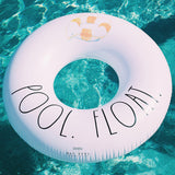 Rae Dunn 48 CocoNut Inflatable Pool Ring Float - Durable. Anti-Leak Design