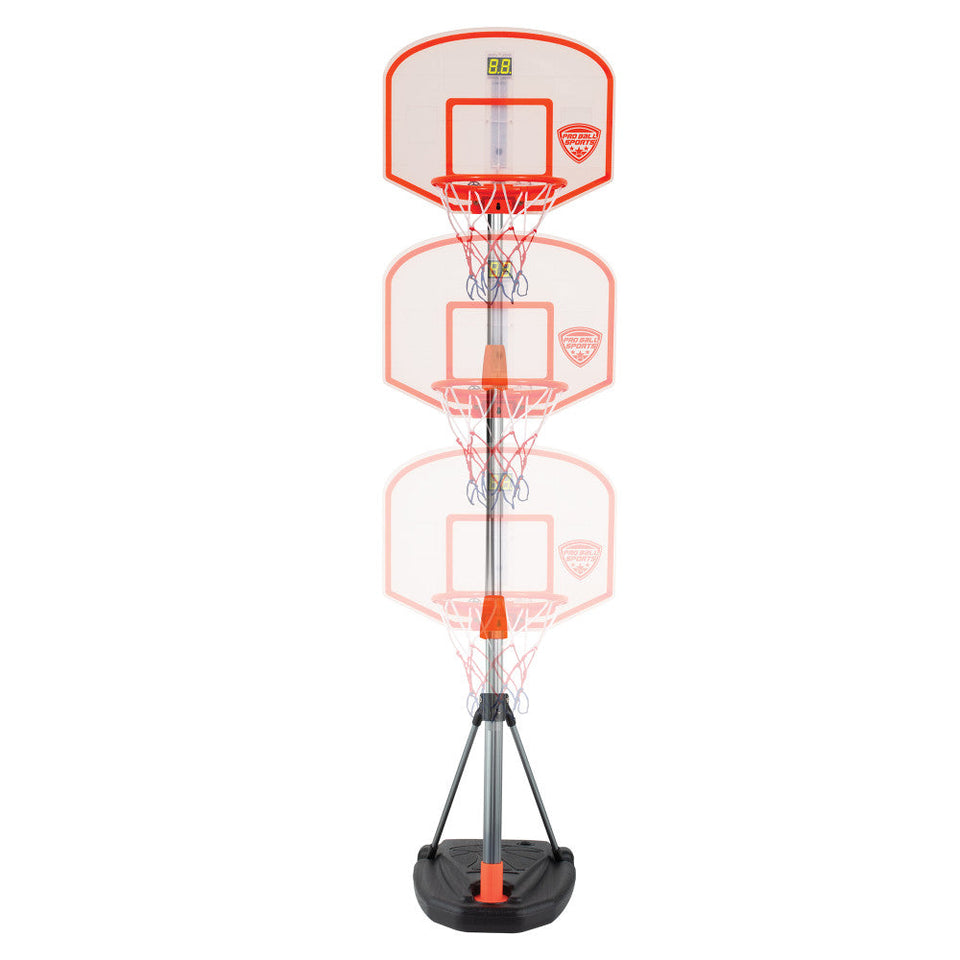 Pro Ball Adjustable Portable Basketball Game with Electronic Scoreboard