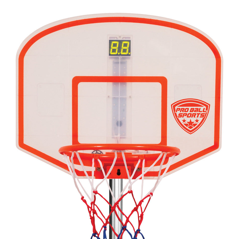 Pro Ball Adjustable Portable Basketball Game with Electronic Scoreboard