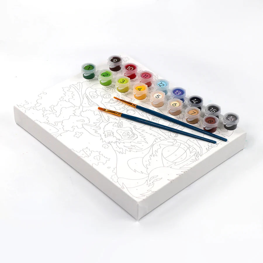 Bright Stripes iHeartArt Paint by Numbers: Dogs' Day Out