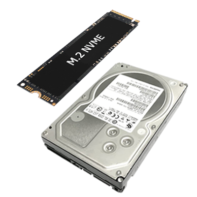 1TB NVMe M.2 + 2TB HDD