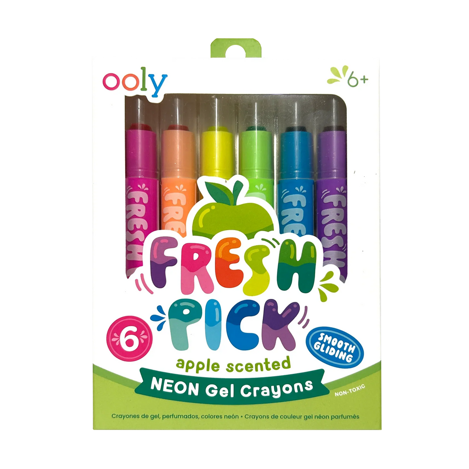 Ooly Fresh Pick Apple Scented Gel Crayons - Set of 6