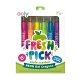 Ooly Fresh Pick Apple Scented Gel Crayons - Set of 6