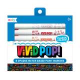 Ooly Vivid Pop!: Opaque Water-Based Paint Markers - Classic (Set of 8)