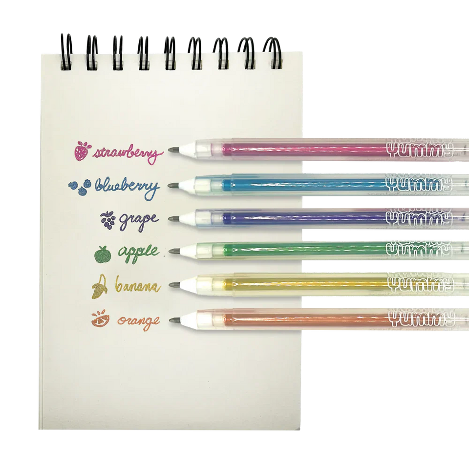 Ooly Yummy Yummy: Scented Metallic Gel Pens (Set of 6)