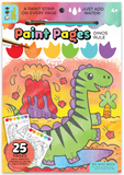 Bright Stripes Paint Pages: Dinos Rule