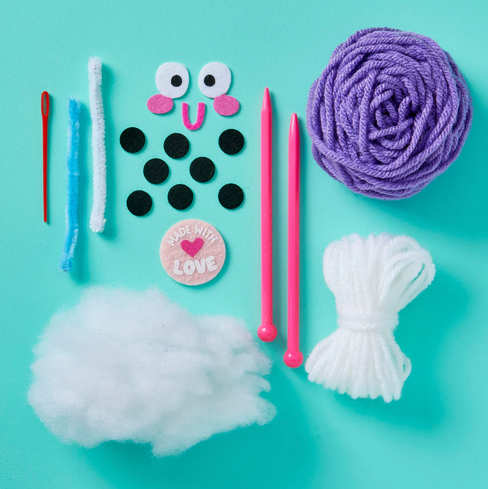 Bright Stripes Snack Knit Kit - Boba Buddy