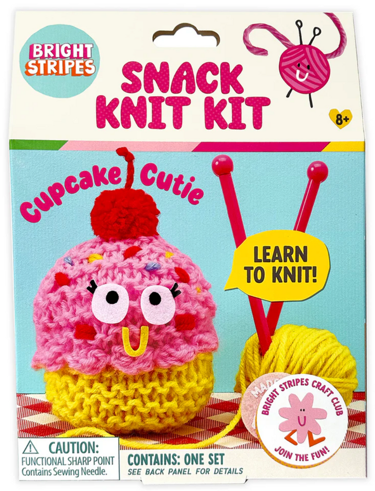 Bright Stripes Snack Knit Kit - Cupcake Cutie