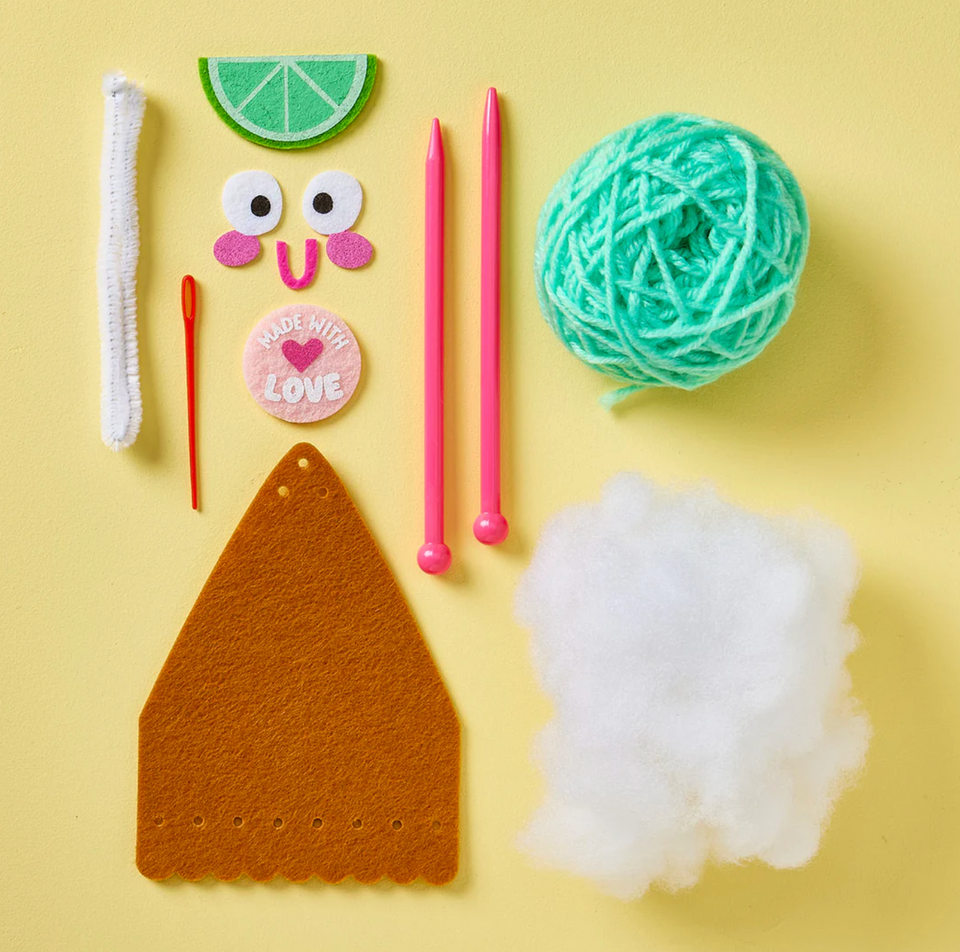 Bright Stripes Snack Knit Kit - Key Lime Pie