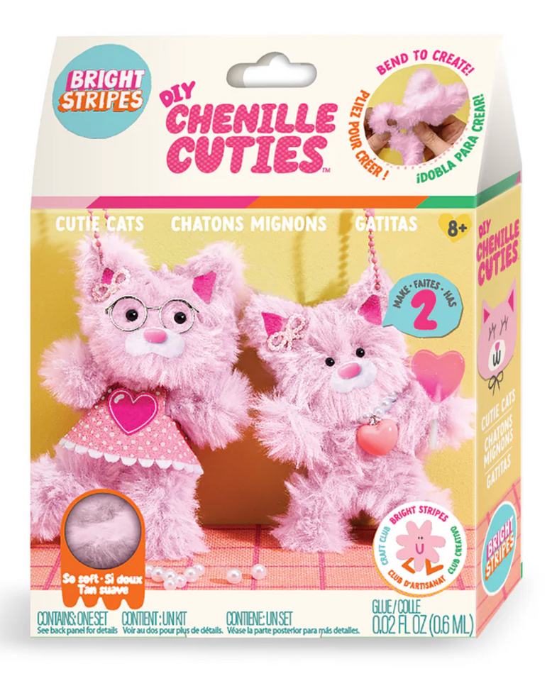 Bright Stripes DIY Chenille Cuties- Cutie Cats