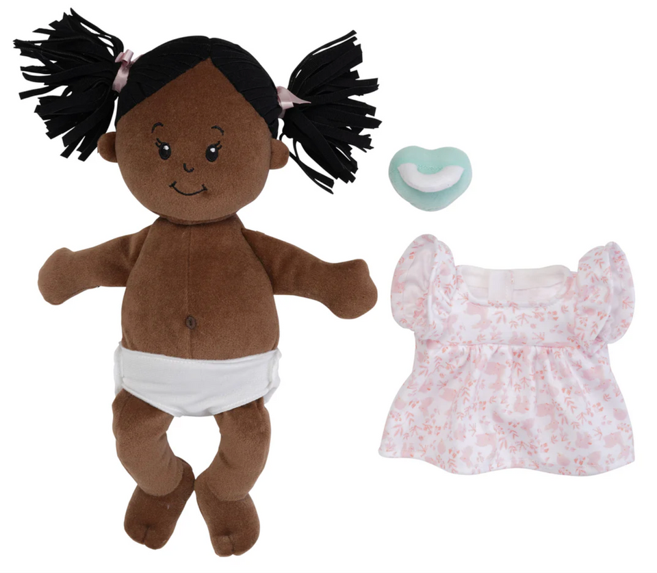 Manhattan Toy® Love. Stella Light Brown Doll with Black Pigtails