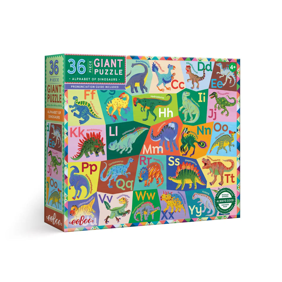 eeBoo 36 Piece Giant Puzzle: Alphabet of Dinosaurs