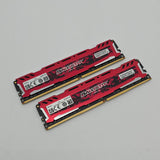16GB DDR4 RAM 3000MHz. 2x8GB Ballistix Red CL15-16-16-35