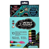 Bright Stripes iHeartArt Metallic Dreams Doodle Pad
