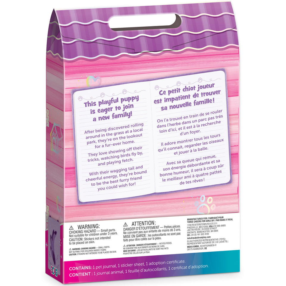 3C4G Happy Tails - Plush Dog Adoption Journal - Girls & Kids 6+