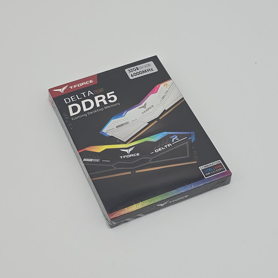 32GB Teamgroup T-Force Delta RGB DDR5 RAM. 6000MHz. Black. CL30